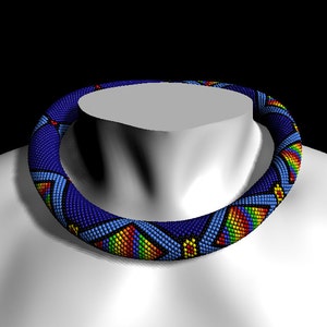 Bead crochet pattern &quot;Amulet&quot;, PDF tutorial, Bead Necklace Pattern, Beading, Crochet Rope Pattern, Instant Download pattern - Pattern Only