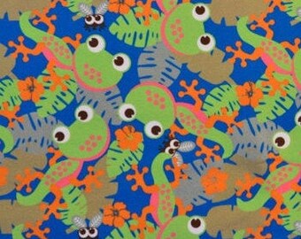 fabric fabric jersey fabric near frog Hilco Iggy and Friends/Frogs/Gecko jersey knit fabric LIJO