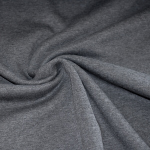 Sweatshirt Sweat anthracite melange grey inside soft roughens knit fabric LIJO Jogging