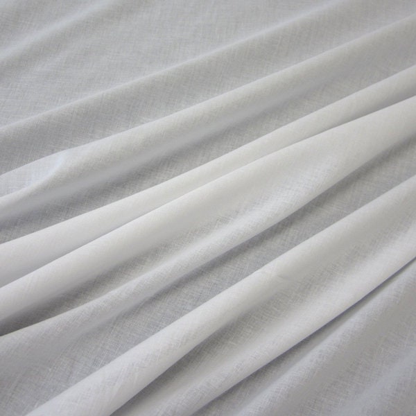 Batist Stoff Baumwolle weiß Voile Baumwollstoff 100 % Cotton Futterstoff  LIJO Lijo-Stoffe fabric woven