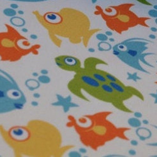 Fabric Jersey Cozy Fish Turtle Stars Hilco colorful jersey knit fabric Lijo