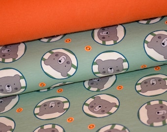 Fabric fabric package Animals Bear with cuffs 0.8m Hilco jersey knit fabric LIJO
