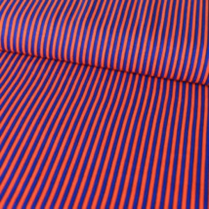 Fabric fabric fabric jersey stripes blue/orangeLIJO