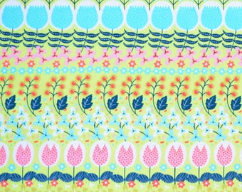 fabric Baumwollstoff "Garden Stripe" bunte Blumen Hilco  fabric Lijo LIJOMaskenstoff Reine Baumwolle