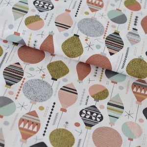 Christmas decorative fabric cotton metallic stars Christmas LIJO Christmas balls fabric