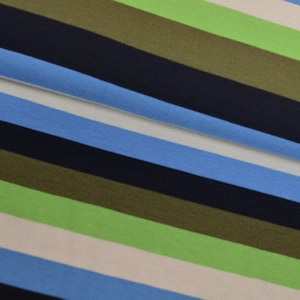 fabric Stoff Jersey Streifen Ringel grün blau grau jersey knit fabric Lijo LIJO
