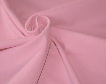 fabric Stoff Jersey "Uni" pink  rosa hellpink jersey knit fabric LIJO