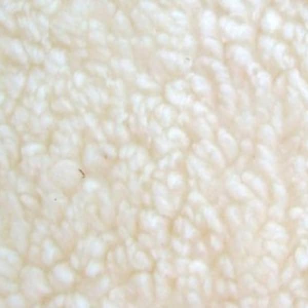 Teddy /Plüsch/ Ecru/ wollweiss/ Natur  Hilco fabric cotton LIJO Lijo-stoffe Webpelz fell Fleece Baumwollteddy