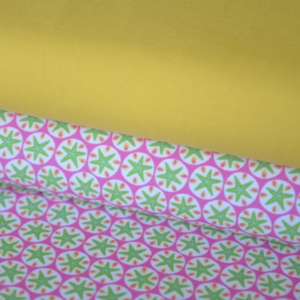tessuto tessuti Jersey bambini stelle rosa, giallo/verde HilcoLIJO