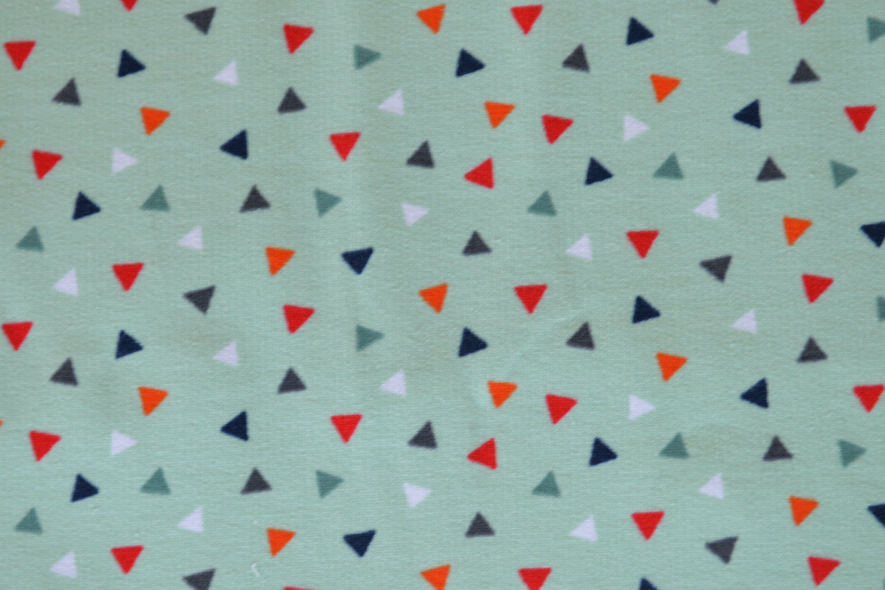 fabric fabric jersey ( French Terry )Triangle origami geometric triangle graphic mint children's fabrics fabrics kids knit fabric Lijo LIJO