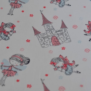 fabric Jersey princess girl lock fairytale rose jersey knit fabric Lijo LIJO