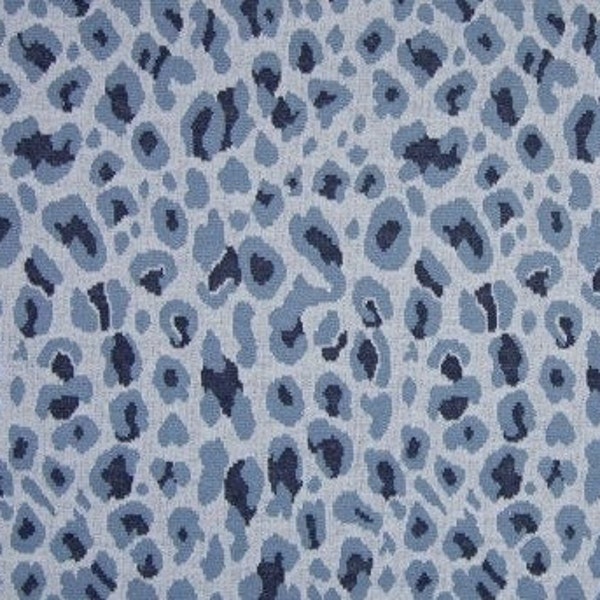 Jacquard Strick Jersey Camouflage  Animal bleu blau Knitted fabric LIJO Kinderstoff Stoffe