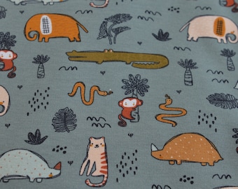 fabric Jersey Wallstory Safari Tiere Kinderdruck knit fabric Lijo LIJO