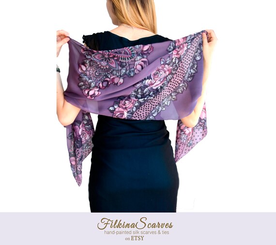 Wedding Anniversary Party Black Chiffon Bride Shawl Scarf Lady Birthday Gift