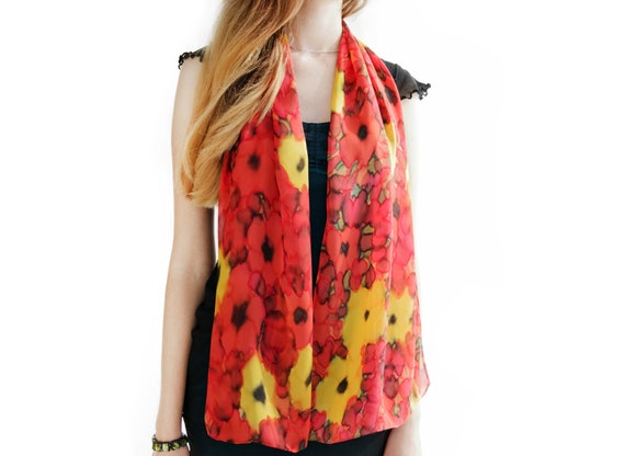 Floral Pattern Chiffon Ladies Womens Square Scarf Shawl Wrap Floral Pattern Chiffon Ladies Womens Square Scarf Shawl Wrap