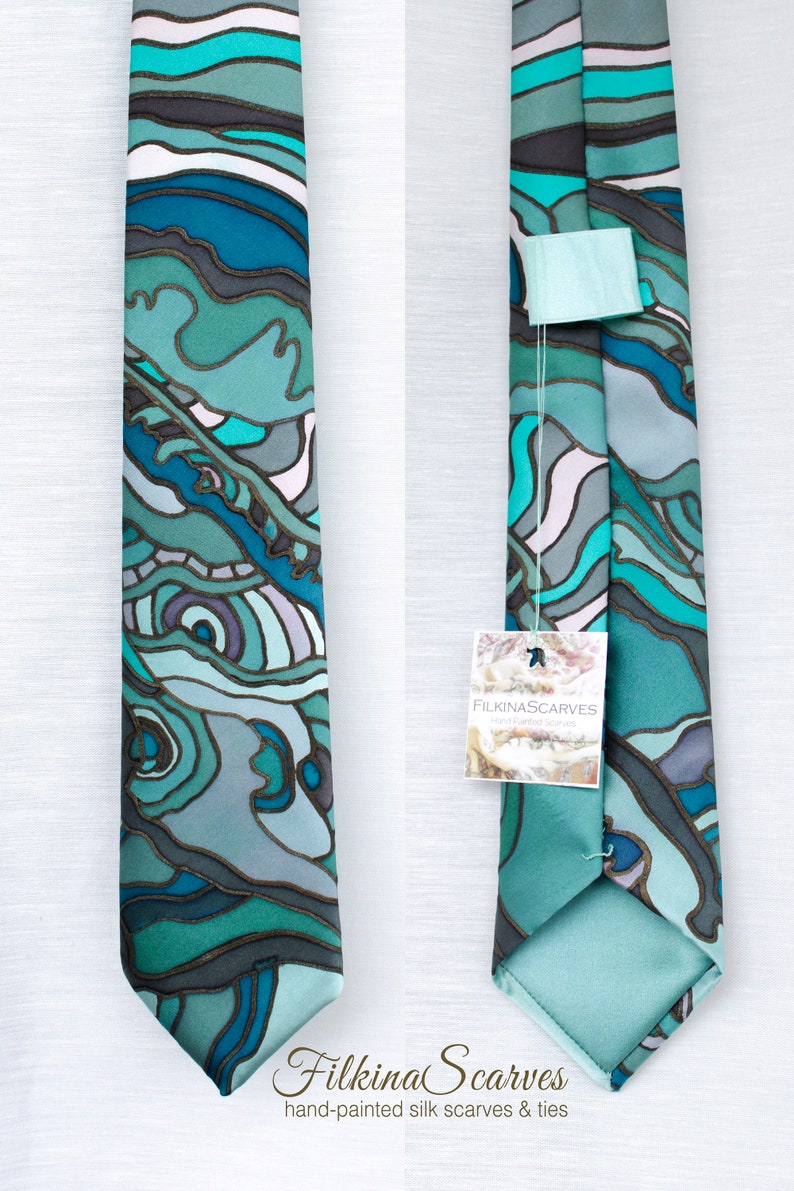 Floral Mint Green Mens Tie Handkerchief Silk Pocket Square Hanky