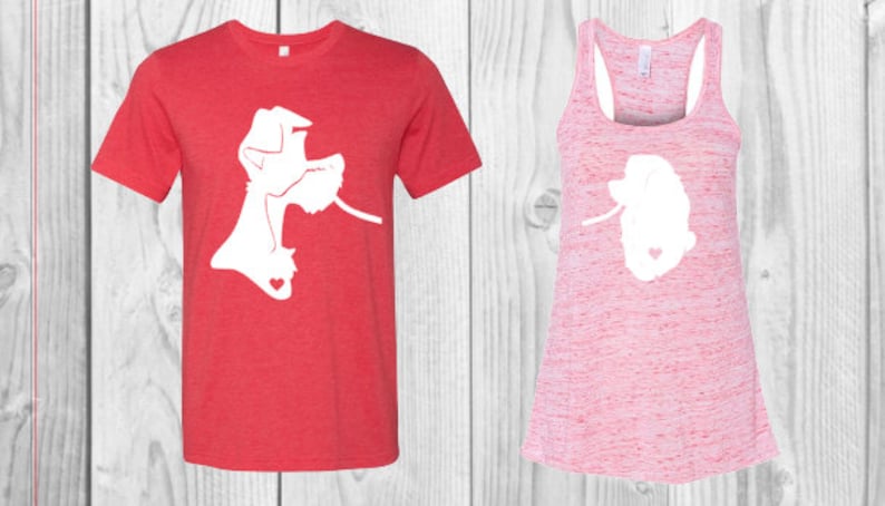 lady and the tramp couple shirts