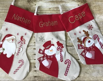 Personalized Christmas stocking , monogrammed christmas stocking , custom christmas stocking , personalized stocking