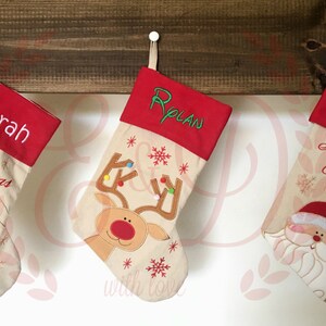 Personalized Christmas stockings , monogrammed christmas stocking , custom christmas stocking , personalized stocking image 2