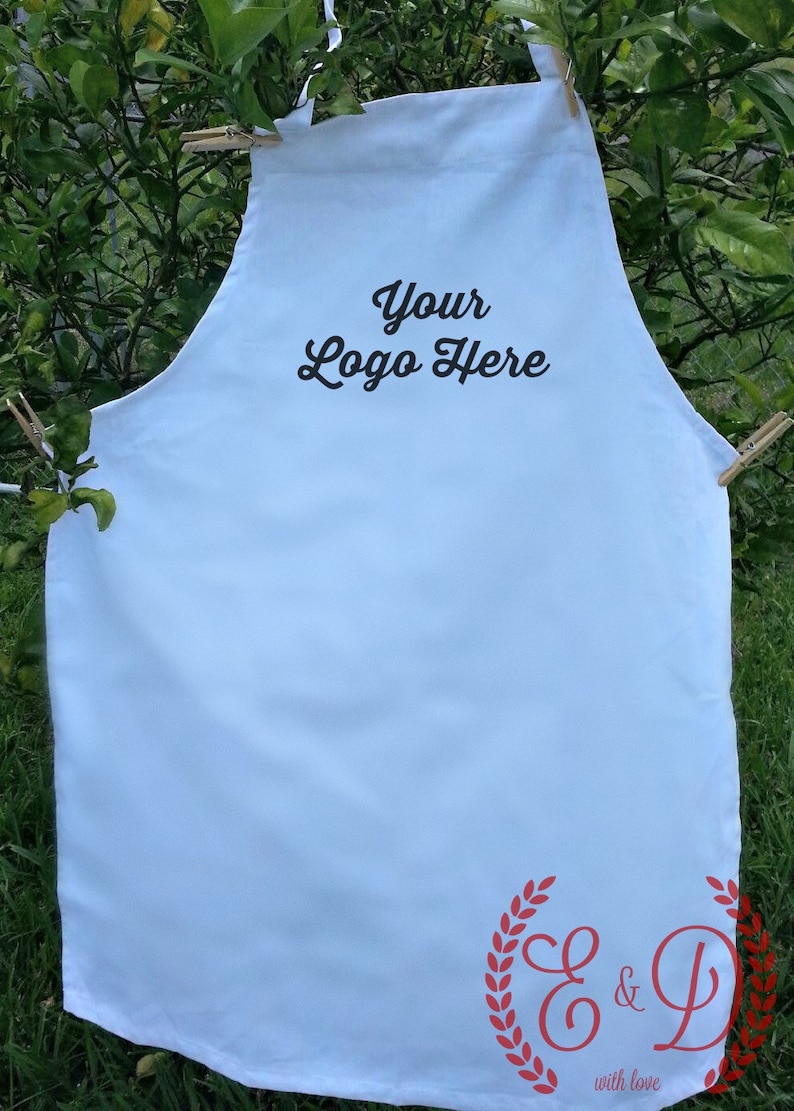 Embroidered Logo Apron Custom Apronpersonalized Apron Custom Etsy