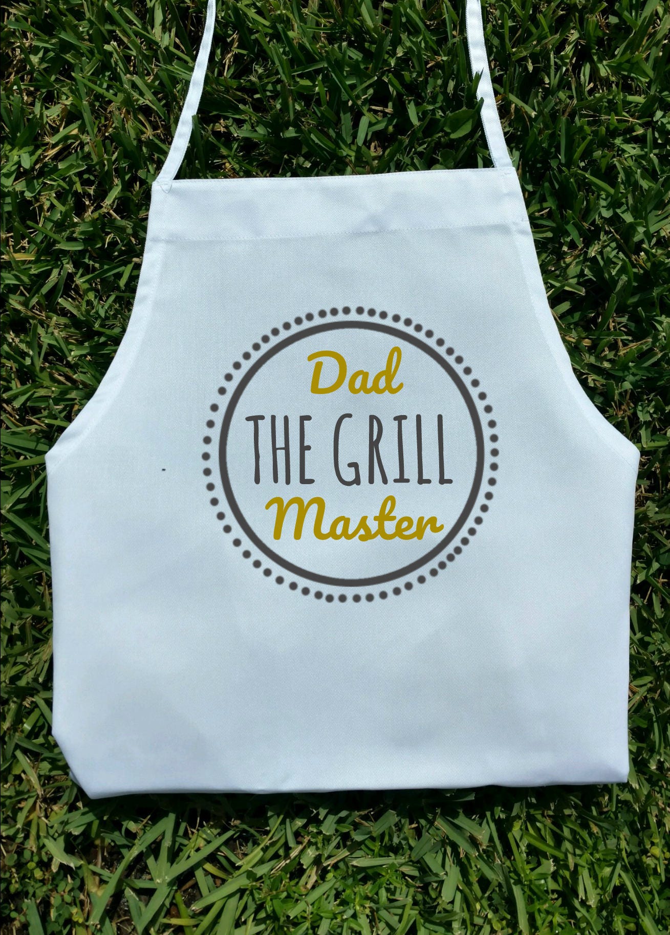 Dad the Grill Master Apron Father's Day Apron Grilling Etsy