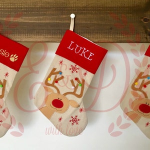 Personalized Christmas stockings , monogrammed christmas stocking , custom christmas stocking , personalized stocking image 4