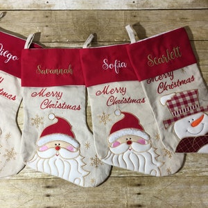 Personalized Christmas stockings , monogrammed christmas stocking , custom christmas stocking , personalized stocking image 3