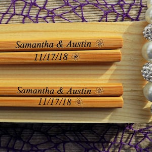 Personalized Bamboo Wedding Favor Chopsticks, Bar Mitzvah, Birthday, Chop sticks, Party Chopsticks, Custom Chopsticks, Min. Order 30pair