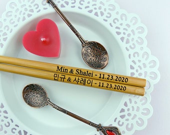 New Personalized Chopsticks, Save the date, Wedding Favor Chopsticks, Engraved Chopsticks, Wedding Gift, Party Favors, Bulk, Min.Order 30pr