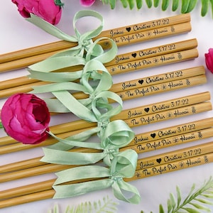 New personalized Chopsticks,Save the date, Wedding Favor Chopstick, Engraved Bamboo Chopsticks, Wedding Gift, Wedding Favors, Min.Order 30pr