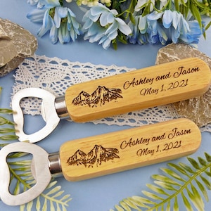 Bulk Engraved Bottle Opener, Party Favors, Wedding favors for guests, Rustic Wedding Favor, Bottle Opener, Gifts, Personalized, Min.order 10