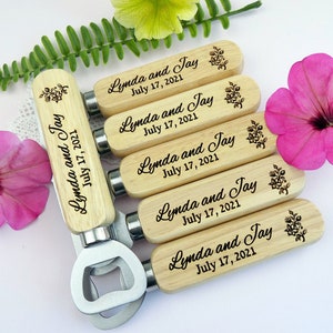 Bulk Engraved Bottle Opener, Party Favors, Wedding favors for guests, Rustic Wedding Favor, Bottle Opener, Gifts, Personalized, Min.order 10