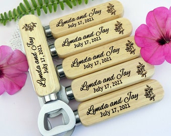 Bulk Engraved Bottle Opener, Party Favors, Wedding favors for guests, Rustic Wedding Favor, Bottle Opener, Gifts, Personalized, Min.order 10