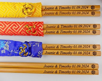Bulk Personalized Chopsticks, Save the date, Wedding Favor Chopsticks, Engraved Chopsticks, Wedding Gift, Party Favors, Bulk, Min.Order 30pr