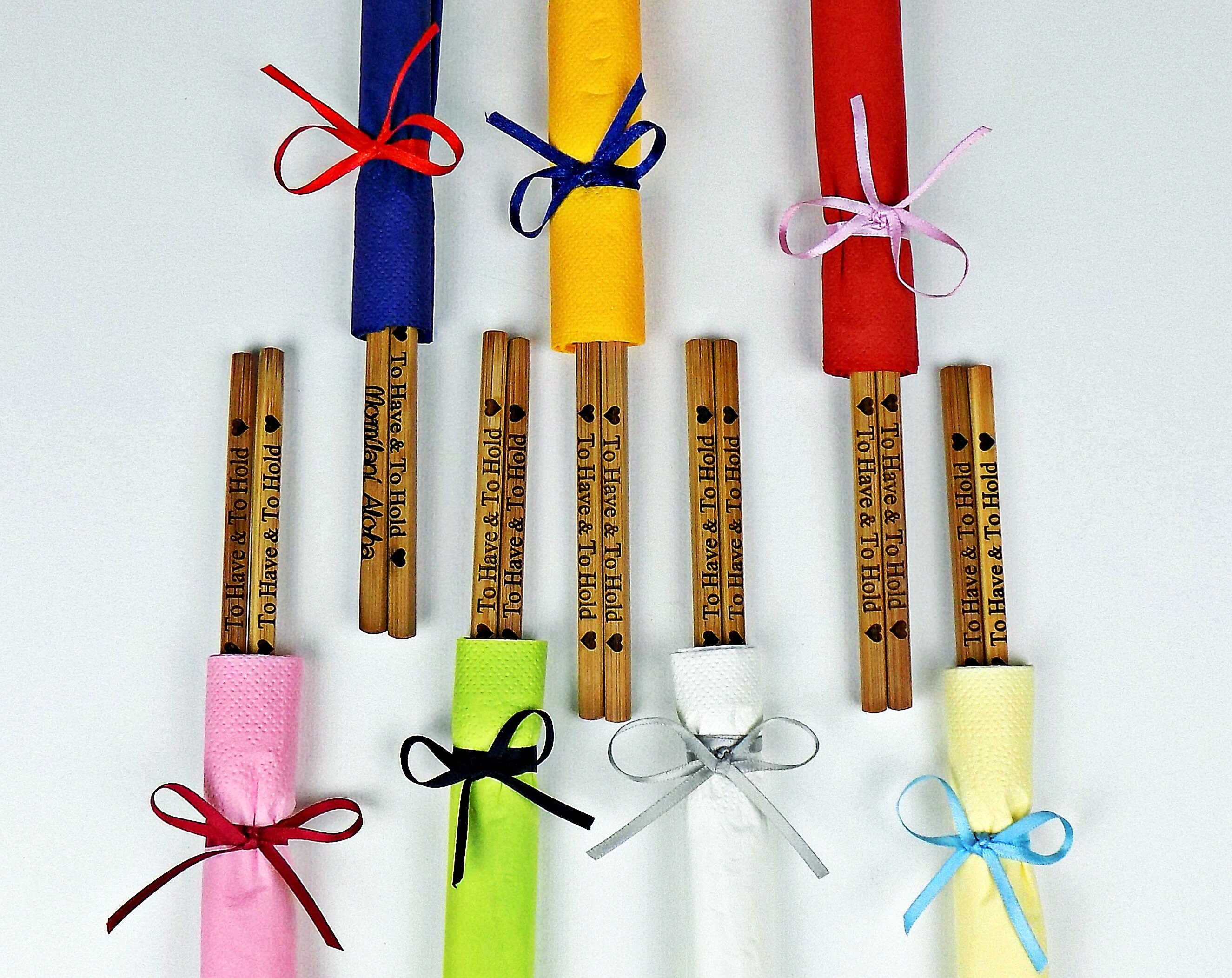 New Engraved Chopsticks with Paper NapkinsChopsticks Bamboo Etsy