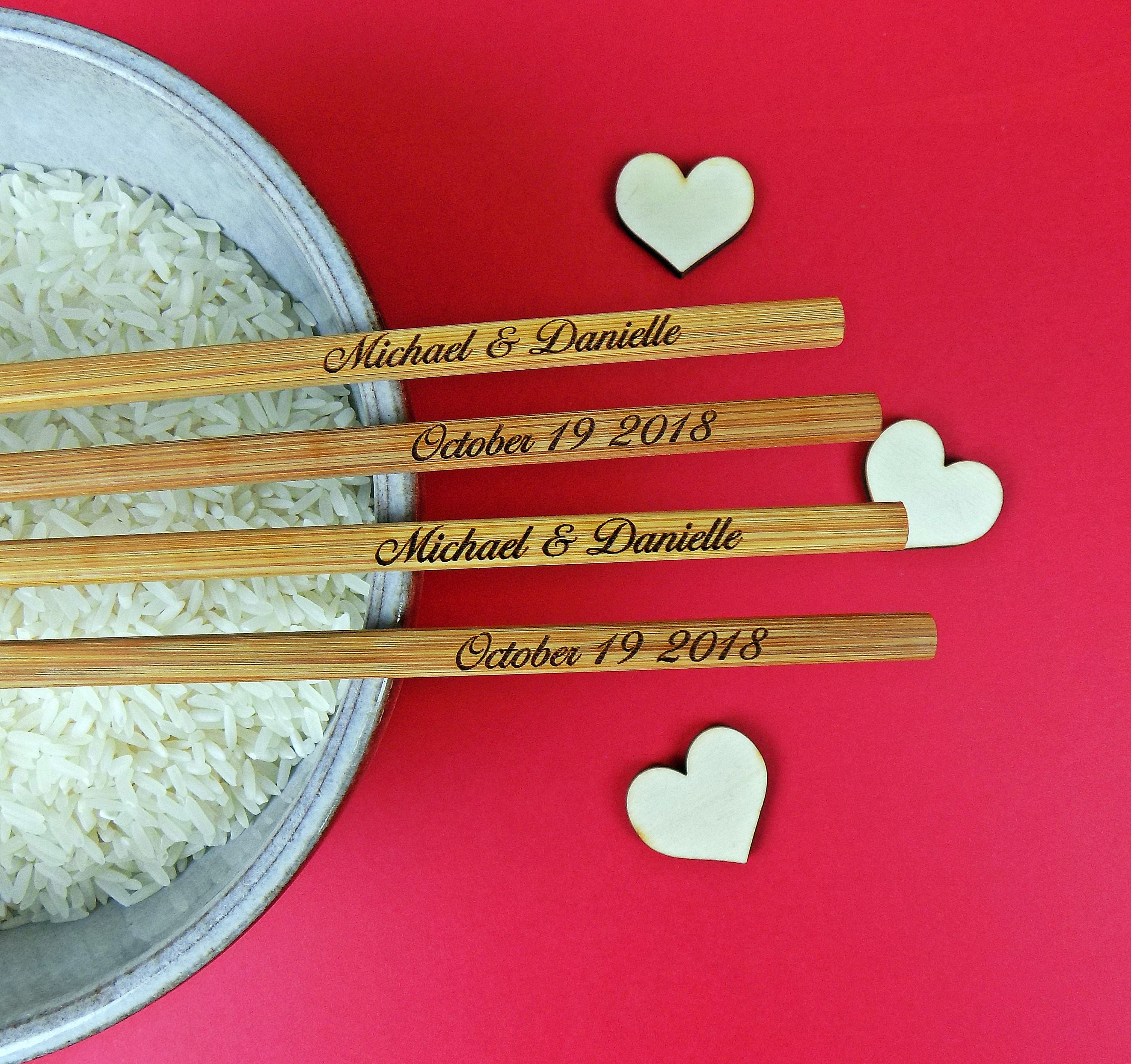 New Personalized Chopsticks Custom Chopsticks Bamboo Etsy Denmark