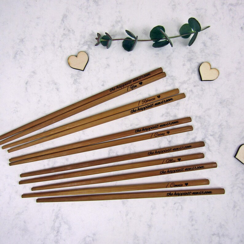 Sale Engraved Chopsticks Personalized Chopsticks Bamboo Etsy