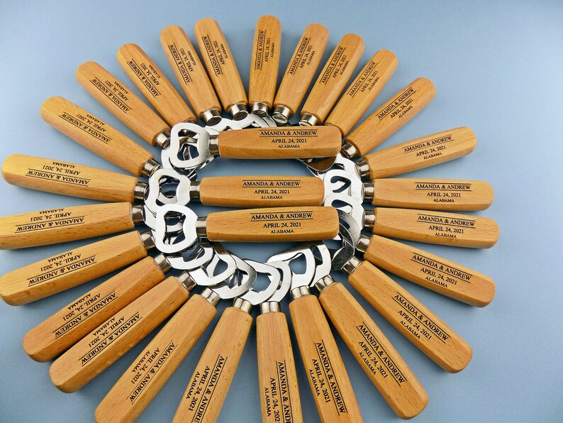 Bulk Engraved Bottle Opener Party Favors Wedding favors for Etsy