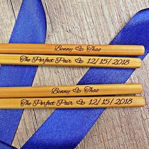 New personalized Chopsticks,Save the date, Wedding Favor Chopstick, Engraved Bamboo Chopsticks, Wedding Gift, Wedding Favors,Min. Order 30pr