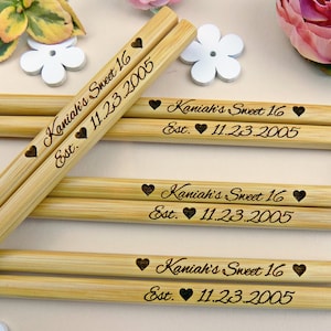 New Personalized Chopsticks, Save the date, Wedding Favor Chopsticks, Engraved Chopsticks, Wedding Gift, Party Favors, Bulk, Min.Order 30pr