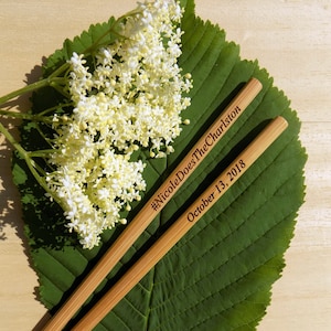 New Engraved Chopsticks, Personalized Chopsticks, Bamboo Chopstick, Double Happiness, Rustic Chopstick, Wedding Chopsticks, Min. Order 30pr