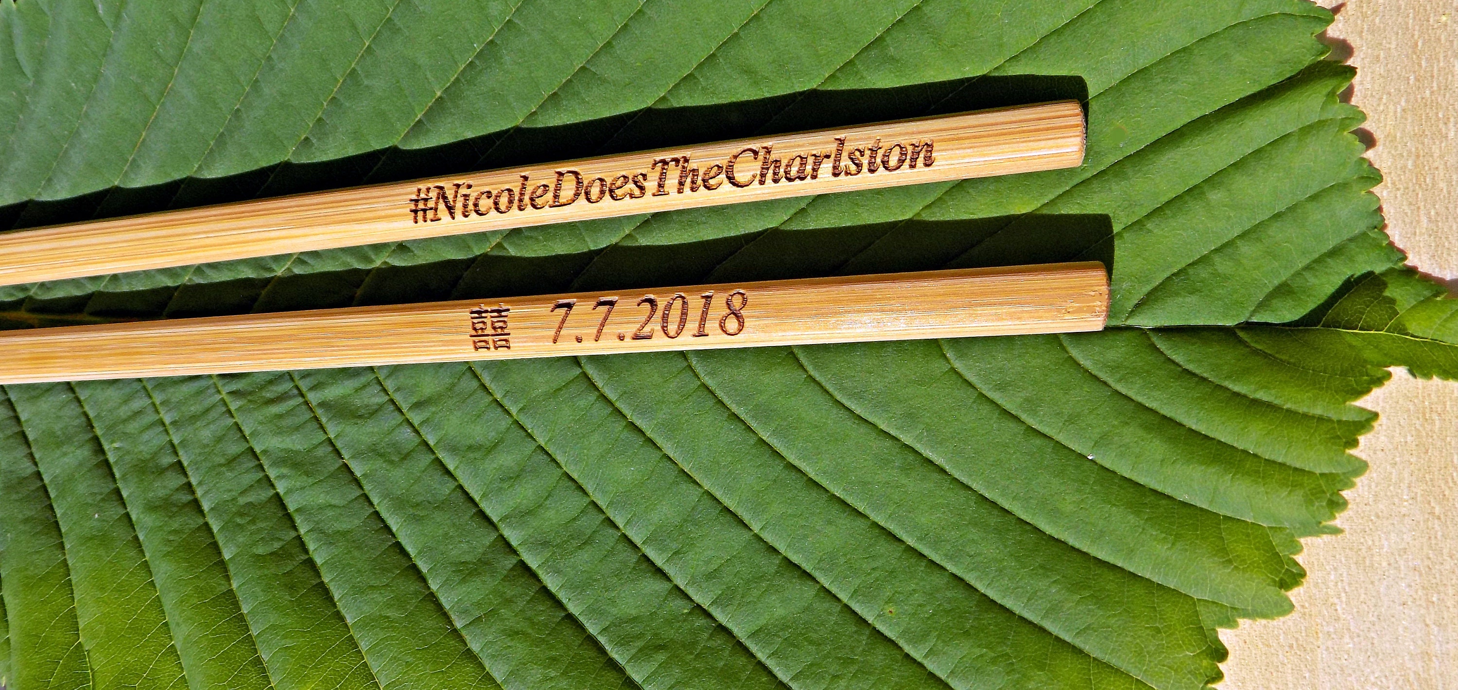 New Engraved Chopsticks Personalized Chopsticks Bamboo Etsy