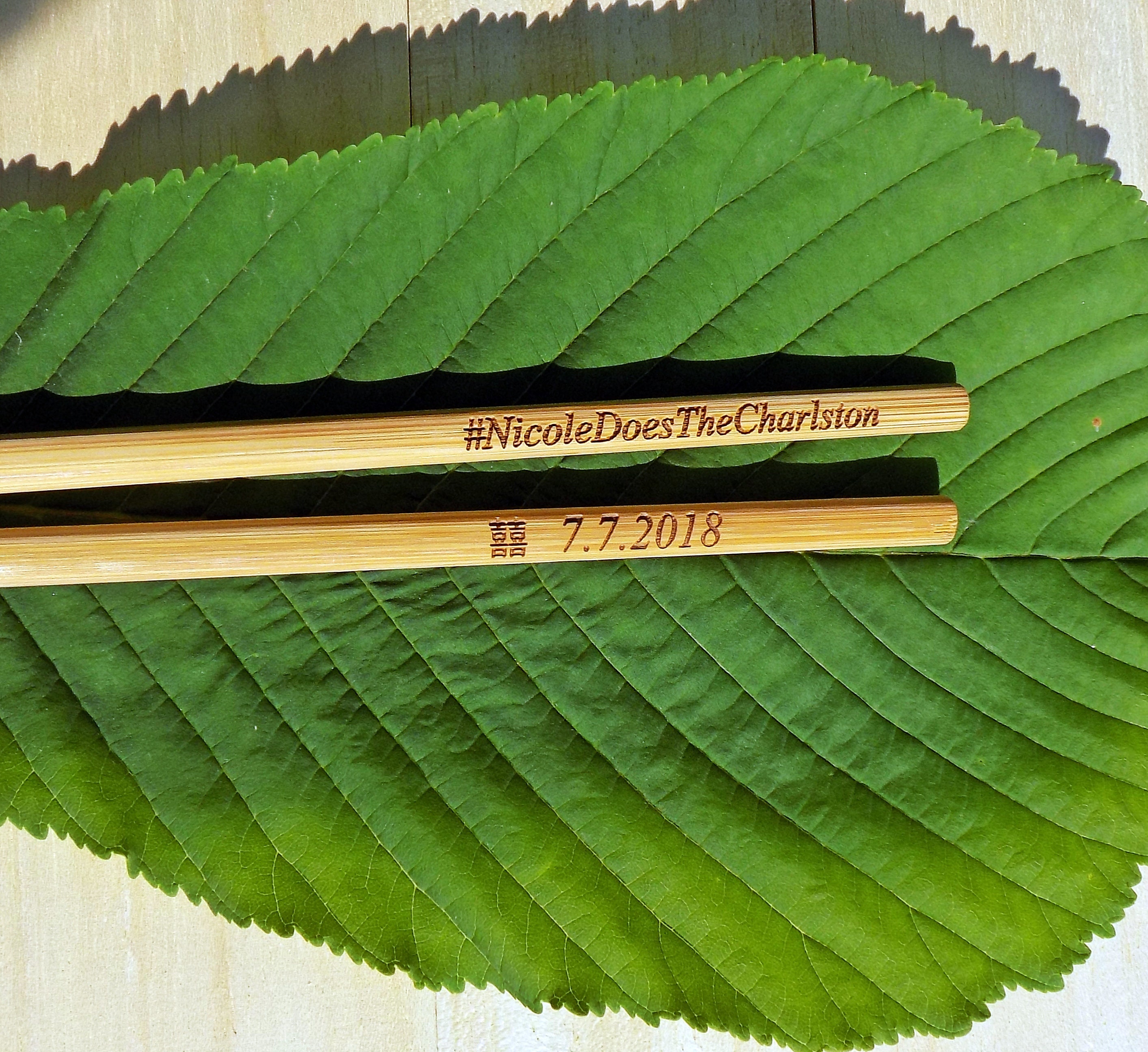 New Engraved Chopsticks Personalized Chopsticks Bamboo Etsy