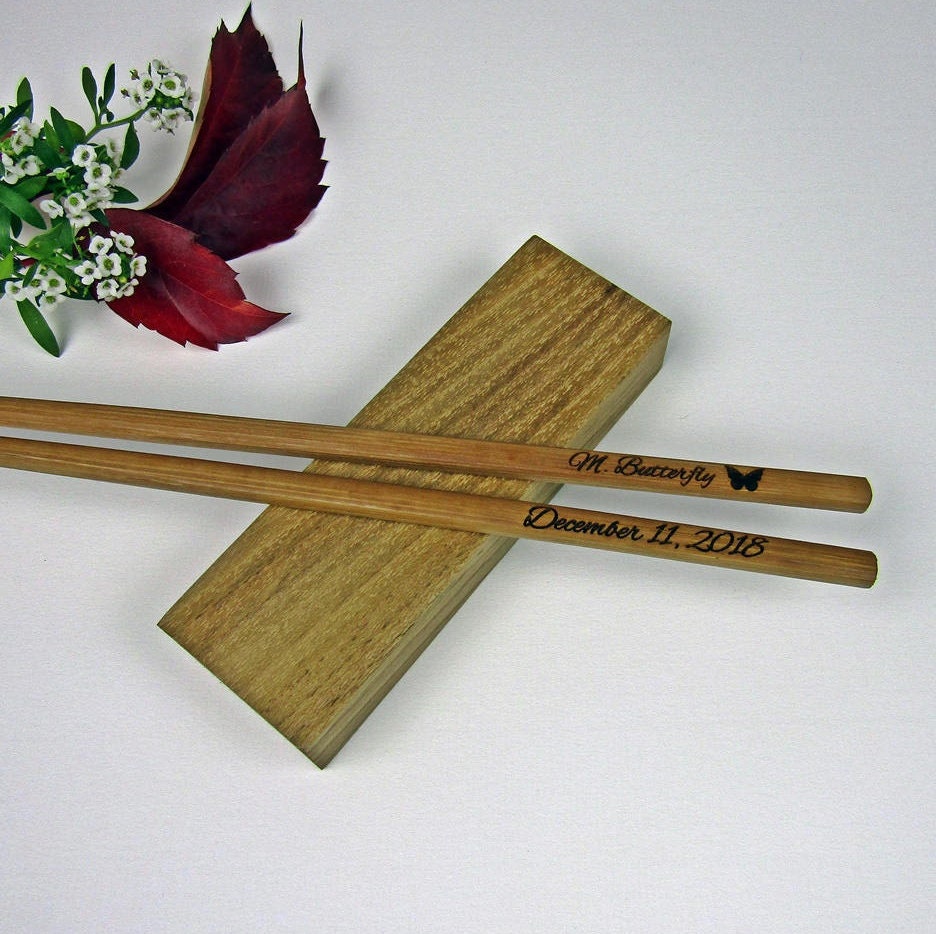 Sale Engraved Chopsticks Personalized Chopsticks Bamboo Etsy