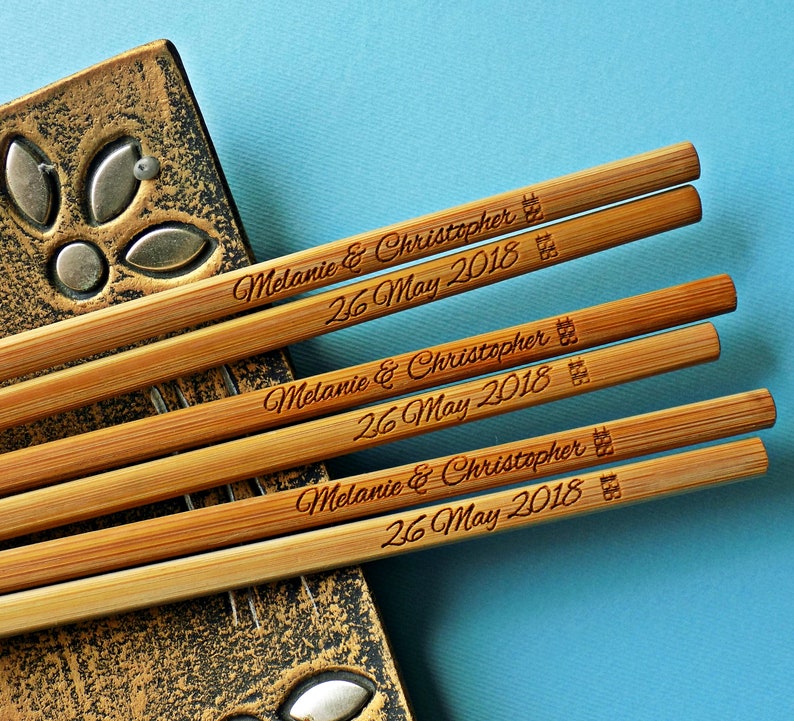 New Engraved Chopsticks Personalized Chopsticks Double Etsy