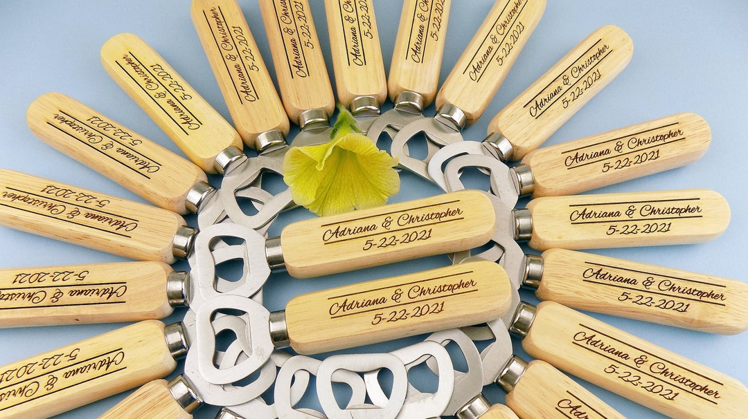Bulk Engraved Bottle Opener, Party Favors, Wedding Favors for Guests