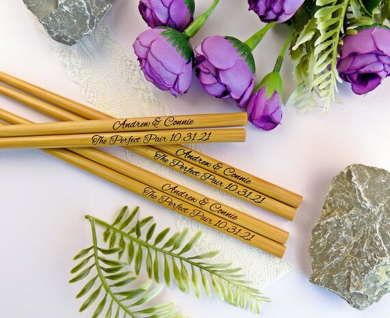 New Personalized Chopsticks Save the Date Wedding Favor