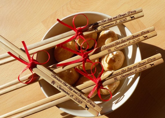 Wedding Favors Order 30pr Min Personalized Wedding Gift Engraved Chopsticks Chopsticks with bow Logo Sale Wedding Favor Chopsticks