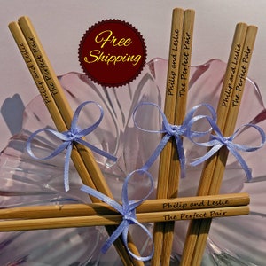 Free shipping! 100pr Chopsticks, Personalized Chopsticks, Bamboo Chopstick, Wedding Favors,Chopstick,Wedding Chopsticks, Japanese Chopsticks
