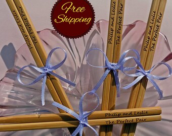 Free shipping! 100pr Chopsticks, Personalized Chopsticks, Bamboo Chopstick, Wedding Favors,Chopstick,Wedding Chopsticks, Japanese Chopsticks